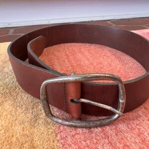 925 silver belt buckle and leather belt Martin and Osa